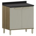 Ver imagem 2 de Balcão de Cozinha com Tampo 80cm Nádia Mocca/avelã L01 - Mpozenato