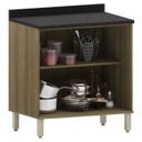 Ver imagem 5 de Balcão de Cozinha com Tampo 80cm Nádia Mocca/avelã L01 - Mpozenato