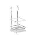 Ver imagem 1 de Suporte porta detergente e esponja para barra de cozinha aço