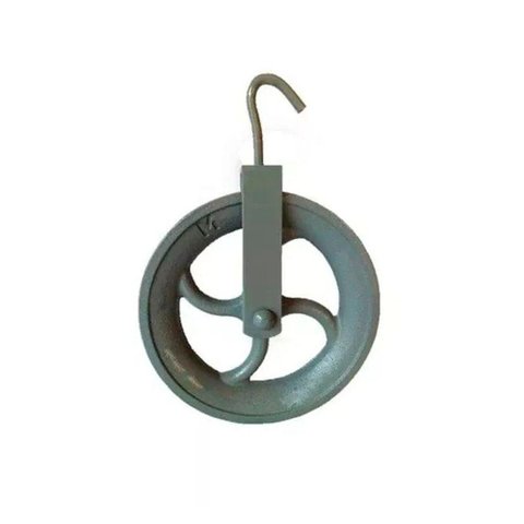 Roldana de Ferro com Gancho 70 Kg 8cm