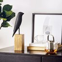 Ver imagem 5 de Enfeite Decorativo Pássaro em Poliresina Preto 44x9cm