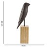 Enfeite Decorativo Pássaro em Poliresina Preto 44x9cm - 2