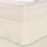 Saia Box Ponto Palito para Cama Casal Queen Microfibra Peletizada Palha:Creme - 1