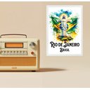 Ver imagem 1 de Quadro Decorativo Rio de Janeiro Aquarela 24x18cm:moldura Branca