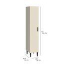 Ver imagem 2 de Armário Paneleiro para Cozinha Max 38 X 195 Cm 1 Porta Mdp Cinza Champanhe - Clicklar