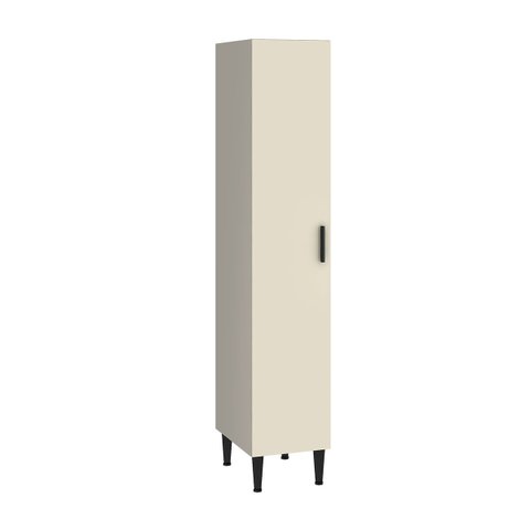 Armário Paneleiro para Cozinha Max 38 X 195 Cm 1 Porta Mdp Cinza Champanhe - Clicklar