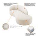 Ver imagem 4 de Divã Recamier Orgânico França 180cm Lado Direito Bouclé Bege - Amarena Moveis