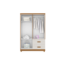 Ver imagem 3 de Guarda Roupa Slim 4 Portas 2 Gavetas Cinamomo Off White Formimóveis
