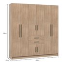 Ver imagem 5 de Guarda-roupa Casal Grande 8 Portas 2 Gavetas com 4 Cabideiros Divisão Ele/ela Corrediças Telescópica