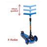 Patinete com 3 Rodas Radical New até 40kg Ajuste Altura Azul - 4
