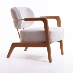 Poltrona Design Orchestra em Madeira e Estofada