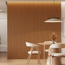 Ver imagem 1 de Kit 4 Placas de Painel Ripado Tóquio 250cm x 58cm x 3,3mm (Rende 5,8m²) Ecorevest Marrom/Freijó