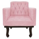Ver imagem 7 de Kit Diva Recamier Juliana 185cm Lado Esquerdo e 02 Poltronas Classic Suede Rosa Bebê - Amarena Móvei