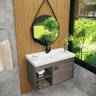 Gabinete Armario para Banheiro 100% Mdf + Cuba - Monza Munique 60cm - 4