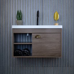 Gabinete Armario para Banheiro 100% Mdf + Cuba - Monza Munique 60cm - 8