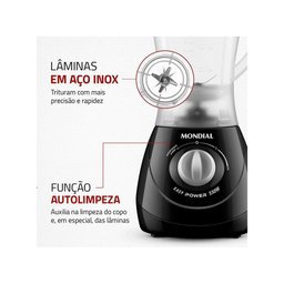 Liquidificador Mondial Easy Power L-550-w Preto 2 Velocidades 550w - 220v - 6
