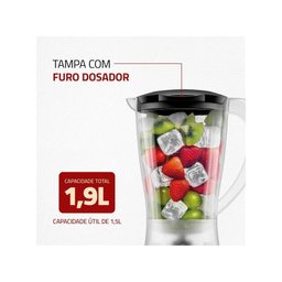 Liquidificador Mondial Easy Power L-550-w Preto 2 Velocidades 550w - 220v - 5