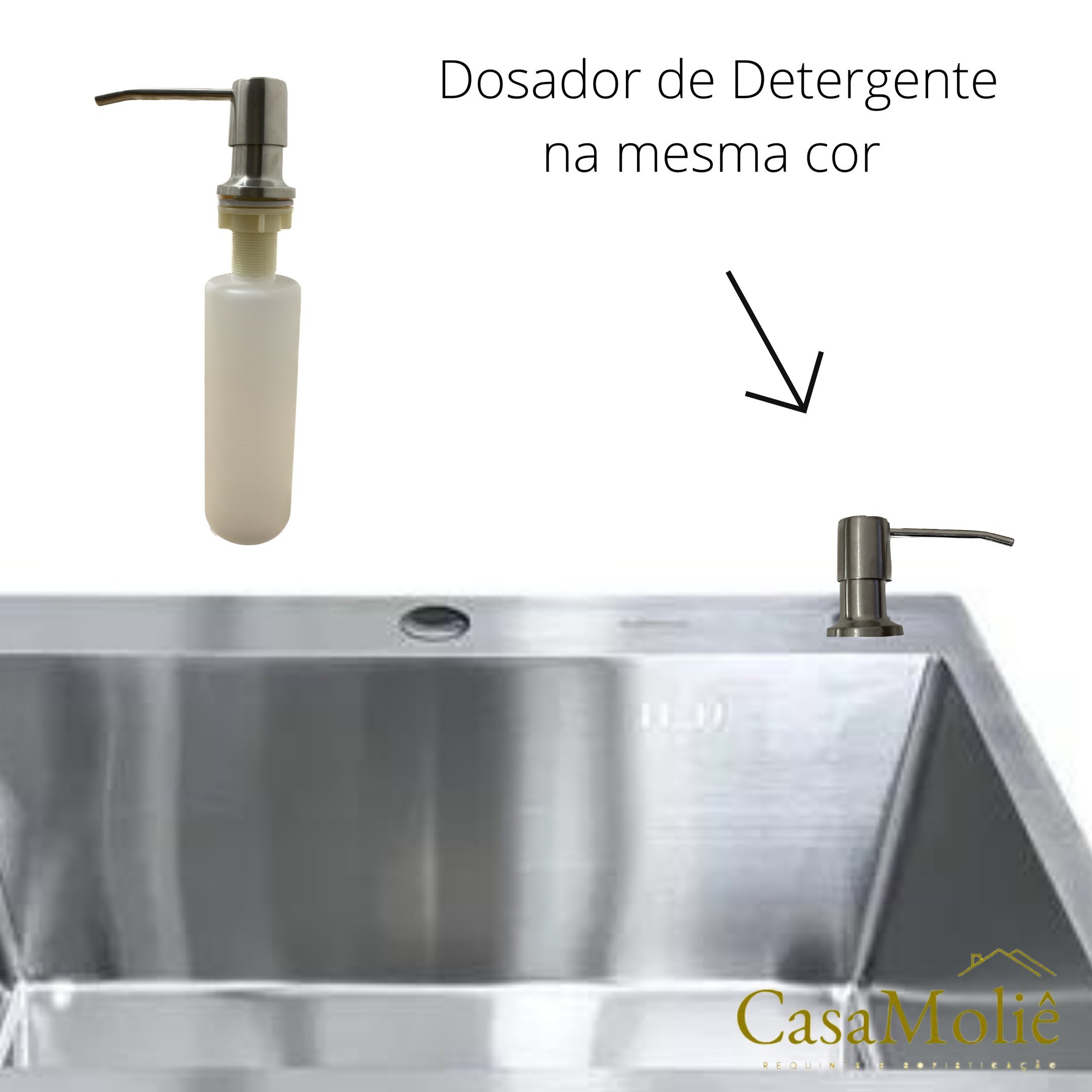 Cuba Inox Escovado Quadrada 60x45 Gourmet Com Acessórios - 2