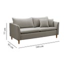 Ver imagem 6 de Sofá Living Kassia 2 Lugares 1,44m Prata Lansofbr Lansof Brasil