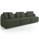 Ver imagem 1 de Sofá 3 Lugares para Sala de Estar Living 228cm Arlo F04 Linho Verde Tc-10056 - Lyam Decor