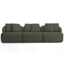 Ver imagem 3 de Sofá 3 Lugares para Sala de Estar Living 228cm Arlo F04 Linho Verde Tc-10056 - Lyam Decor
