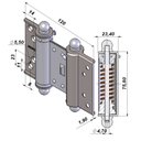 Ver imagem 2 de Dobradiça Vai e Vem 3" Cromado Unidade Cartela Isero