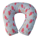 Ver imagem 1 de Almofada de Pescoço para Viagem em Tricoline,travesseiro de Descanso 30x33 Cm, Ergonomico 250g, Fibr