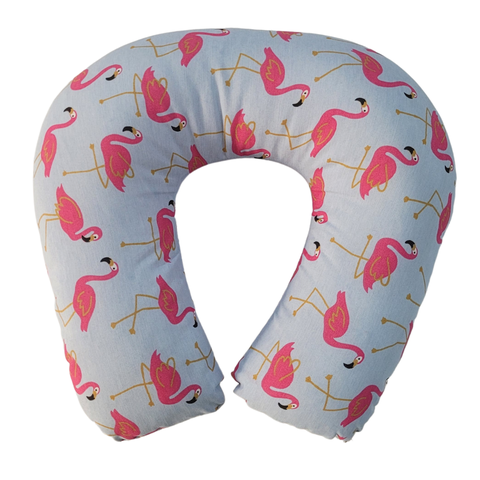 Almofada de Pescoço para Viagem em Tricoline,travesseiro de Descanso 30x33 Cm, Ergonomico 250g, Fibr