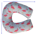 Ver imagem 2 de Almofada de Pescoço para Viagem em Tricoline,travesseiro de Descanso 30x33 Cm, Ergonomico 250g, Fibr