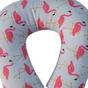 Ver imagem 3 de Almofada de Pescoço para Viagem em Tricoline,travesseiro de Descanso 30x33 Cm, Ergonomico 250g, Fibr