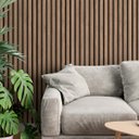 Ver imagem 1 de Papel de Parede Adesivo Ripas Madeira Tons Claro Natural 10m