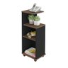 Mesa de Apoio Lateral Bis Design Moderno Amêndoa/preto Artely Móveis - 3