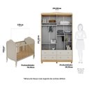 Ver imagem 4 de Quarto de Bebê com Berço Minicama e Guarda-Roupa 4 Portas Janeladas 100% MDF Maya Provençal Yescasa