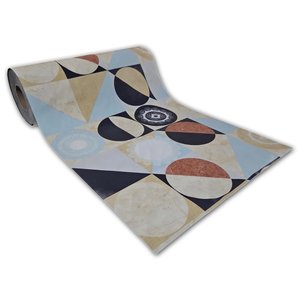 Passadeira em Manta Vinilico Similar Laminado por Metro Geometrica Cores