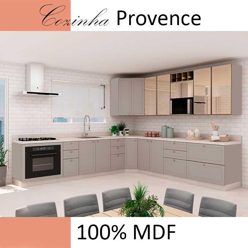 Módulo Armário Aéreo Nicho Micro-ondas 68x60 100% Mdf Cozinha Modulada Provence Robel Fendi/fendi - 2