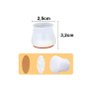 Protetores para Pé de Cadeira Silicone C/ Feltro 32 Unidades - 3