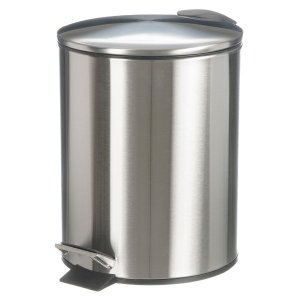 Lixeira de Inox Cesto 5 Litros para Banheiro Cozinha Pedal