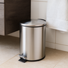Lixeira de Inox Cesto 5 Litros para Banheiro Cozinha Pedal - 2
