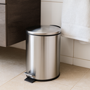 Ver imagem 2 de Lixeira de Inox Cesto 5 Litros para Banheiro Cozinha Pedal