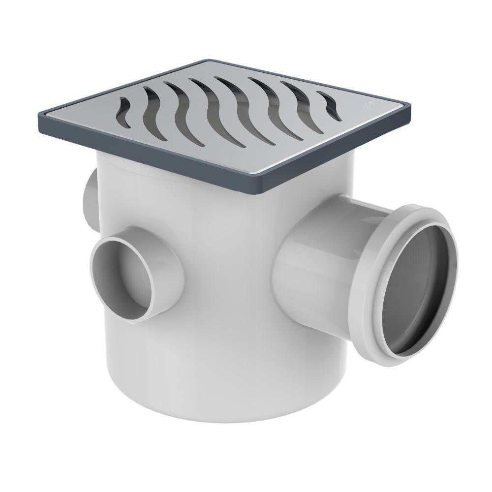 Kit Com 8 Caixa Sifonada Inox Tigre 100X100X50 - 1