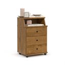 Ver imagem 2 de Mesa de Cabeceira Luxo com 3 Gavetas - Ej Móveis:freijó