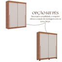 Ver imagem 6 de Guarda-Roupa Casal 2 Portas de Correr Firenze Marrom/Carvalho Vermontt/Off White