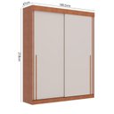 Ver imagem 3 de Guarda-Roupa Casal 2 Portas de Correr Firenze Marrom/Carvalho Vermontt/Off White