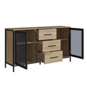 Ver imagem 6 de Balcao Buffet Duo 150 Cm P1068 Oak Preto Pp Milani Store
