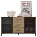 Ver imagem 1 de Balcao Buffet Duo 150 Cm P1068 Oak Preto Pp Milani Store