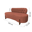 Ver imagem 7 de Sofá 2 Lugares Orgânico Curvo Tókio 150cm Bouclé Terracota