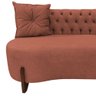 Sofá 2 Lugares Orgânico Curvo Tókio 150cm Bouclé Terracota - 5