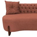 Ver imagem 5 de Sofá 2 Lugares Orgânico Curvo Tókio 150cm Bouclé Terracota