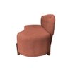 Sofá 2 Lugares Orgânico Curvo Tókio 150cm Bouclé Terracota - 3