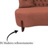 Sofá 2 Lugares Orgânico Curvo Tókio 150cm Bouclé Terracota - 6